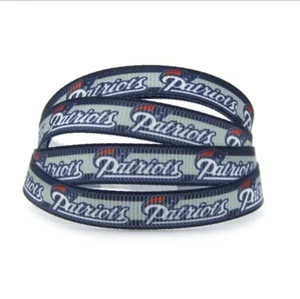 3/8" (1 yard) Patriots Grosgrain Ribbon Football New England Team Sports - Picture 1 of 1