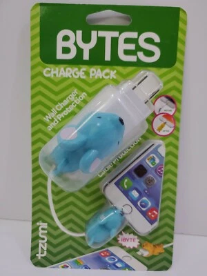 tzumi Cord Bytes Charge Pack Cable Protector & Adapter - Blue Mouse (6270) - Image 1 of 4