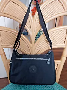 Kipling Sally Black Roomy Adjustable Crossbody Purse Shoulder Bag *READ* - Picture 1 of 7