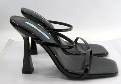 LILIANA  BLACK 4.5"BELLBOTTOM  Heel open Toe SLIP ON  Shoes  WOMEN Size  8 - Image 1 of 4