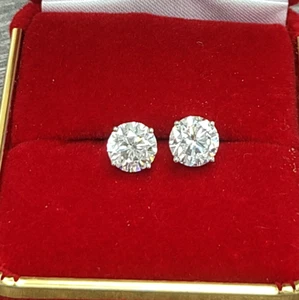 DEAL! 14K GOLD 2.00CT LAB CREATED SOLITAIRE DIAMONDS STUDS EARRING IGI CERTIFIED - Picture 1 of 4