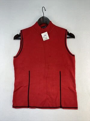 Top Spenser Jeremy Talla L Rojo Negro Mezcla Seda Sin Mangas De Colección Nuevo Con Etiquetas Foto 1 de 4