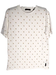 Scotch & Soda Geometric T-shirt Womens Size M White Short Sleeve Round Neck - Picture 1 of 5