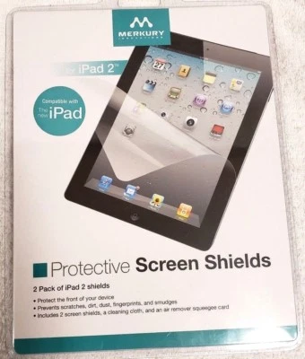 Merkury Innovations Protective Screen Shields 2 Pack Of Ipad 2 Protection sealed - Image 1 of 2