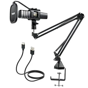 USB Microphone Kit, PC Podcast Recording Cardioid Condenser Computer Arm Stand - Picture 1 of 7