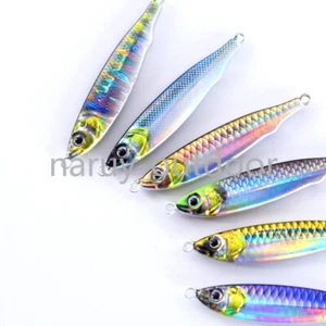 6PCS Micro Butterfly Slow Fall Metal Jig Fishing Lure Snapper Bass Tuna 7g-80g - Picture 1 of 23