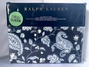 Lauren Ralph Lauren Delphine Paisley Duvet Cover Cotton Full/Queen Navy $355 - Picture 1 of 4