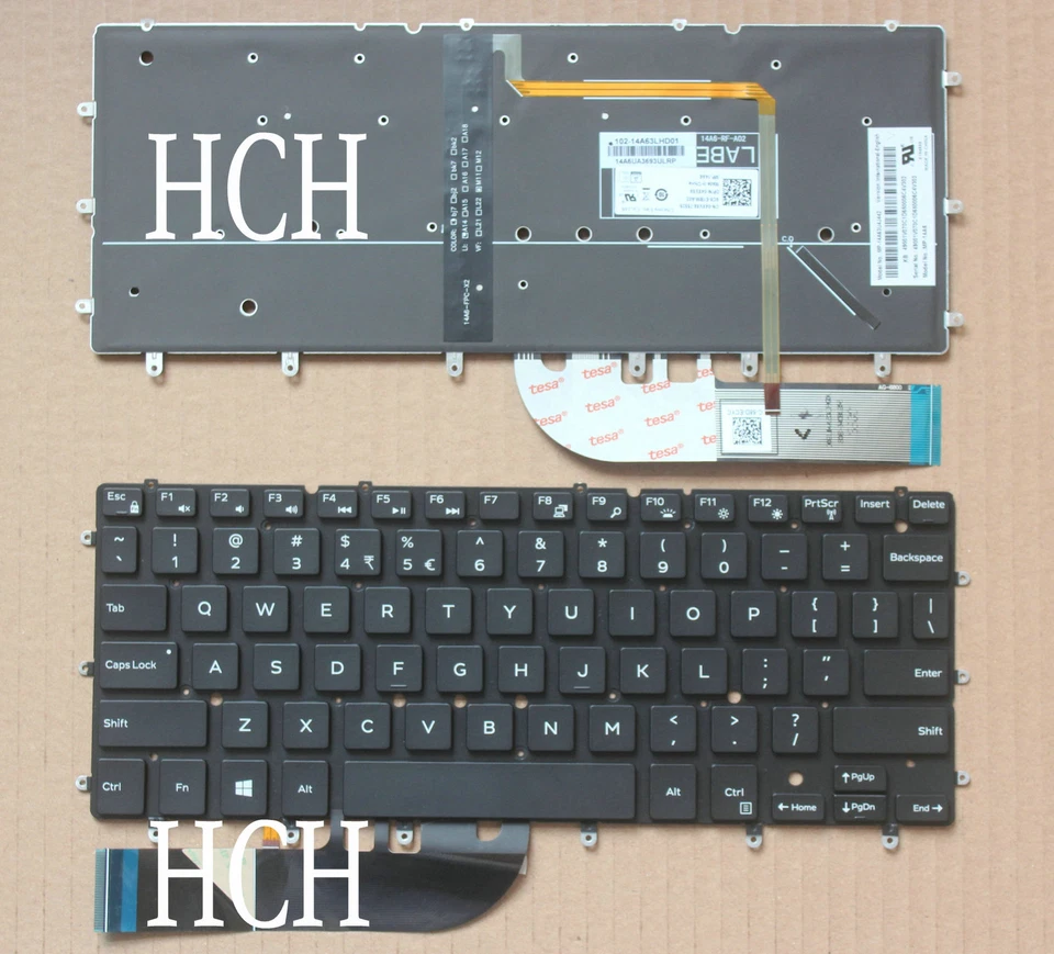 Nuevo para teclado Dell XPS 13 9343 13 9350 9360 EE. UU. retroiluminado 0DKDXH NSK-LS0BW Foto 1 de 4