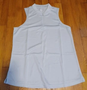 Women’s Three Sixty Six Mock Neck Sleeveless Golf Medium. Light GRAY - Picture 1 of 4