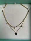 Knight and Day Jewellery -  Gold Loveheart Double Layer Necklace