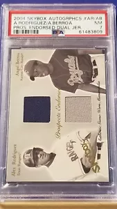Rodriguez / Berroa - 2004 Skybox Autographics Prospects Dual Jersey PSA 7 - Picture 1 of 2