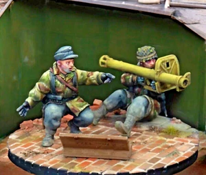 WW2 UNPAINTED German Fallschirmjäger Panzershreck 28mm ideal Bolt Action - Picture 1 of 2