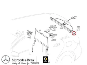 Orig. Mercedes-Benz Halter Verriegelung Rollo Laderaumabdeckung B-Klasse 246 - Bild 1 von 4
