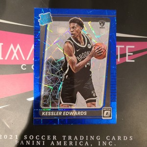 Kessler Edwards 2021-22 Donruss Optic Rated Rookie #154 Blue Velocity Parallel