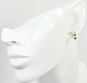 Pearl Diamond 14K Gold Earrings EG0007 - Picture 1 of 5