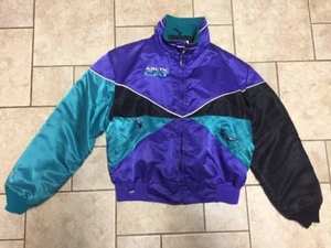Vtg Arctic Cat Arcticwear Snowmobile Jacket Satin 1980's Women's Medium - Picture 1 of 12
