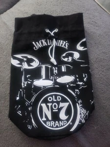 JACK DANIELS Limited Edition #1 Of 3 Designs Black Cinch Bag Sack Drums Set - Picture 1 of 5