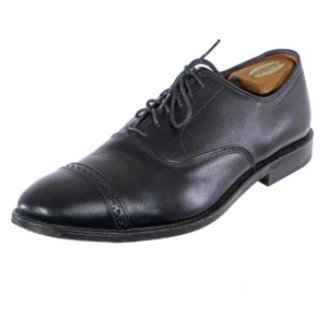 2x getragen ALLEN EDMONDS Fifth Avenue Oxford elegante Schuhe 10 D schwarz Leder USA - Bild 1 von 8