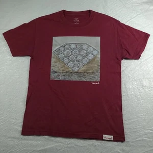 Diamond Supply Co Shirt Red Short Sleeve Graphic Tee Adult Casual Size L Cotton - Picture 1 of 8