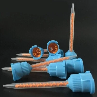 Blue/Orange Dental Mixing Tips 10:1 Mixing Tube Crown and Bridge