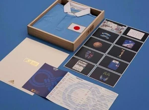 Uniforme nazionale di calcio giapponese 100° anniversario taglia L con scatola 2021 calcio - Foto 1 di 8