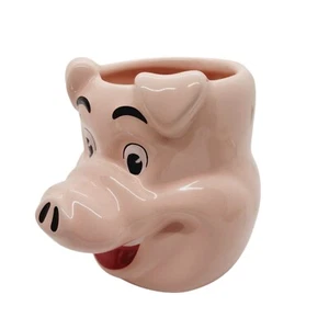 Tazza caffè promo maiale hot hog grande 20 oz forma testa rosa ceramica novità - Foto 1 di 8