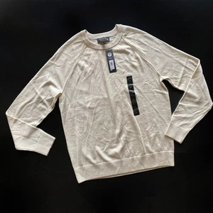 Maglione Banana Republic 100% Lana Merino Uomo Taglia M Beige Certificato RWS Nuovo con etichette - Foto 1 di 8