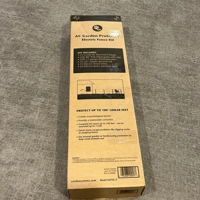 Kit de valla eléctrica protector de jardín Zareba AC 100 pies KGPAC-Z sin cable NUEVO Foto 1 de 4