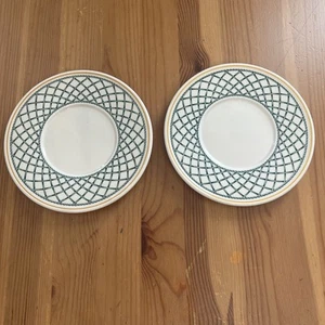 Villeroy & Boch BASKET Six Inch Plates /Cream Soup Bowl Saucers - Set of 2 - Picture 1 of 6