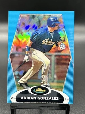 2008 Topps Finest Blue Refractor SP /299 Adrian Gonzalez #39 Padres - Image 1 of 2