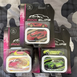 Jada Toys Pink Slips 1/64 Lot of 3 - Gt-R, Lamborghini & Porsche 918 Spyder - Bild 1 von 4