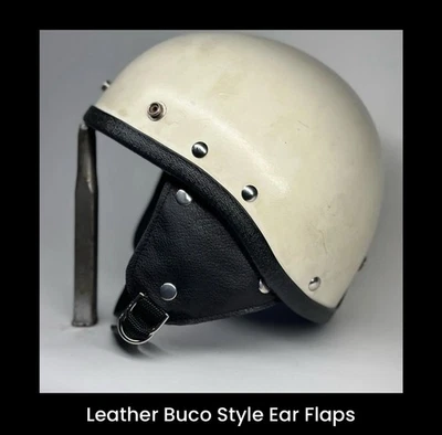 Almohadillas de cuero estilo casco Buco.  Casco de moto vintage  Foto 1 de 3