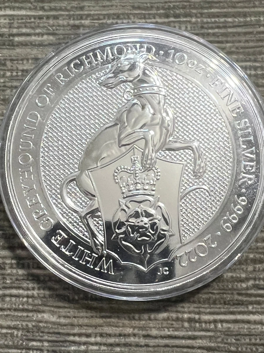 UK Queen's Beast Silver Bullion Coins 10 oz Precious Metal Content