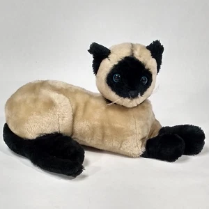DAKIN Gatito Siamés Gato Peluche Bronceado Negro 13" Peluche Ojo Azul De Colección 1973 - Imagen 1 de 16