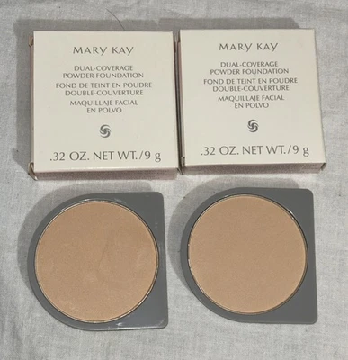 Lot Of 2-Mary Kay Dual Coverage Powder Foundation Beige 300 D Shape ~869800. NOS - Image 1 of 3