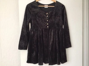 Girls Dardin Black Vintage Long Sleeves Plushie Mini Dress Age 11-12 Years - Picture 1 of 5