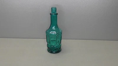 Botella de vidrio azul turquesa vintage sin tapa jarra vacía magnífico color Foto 1 de 4
