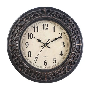 12-Inch Silent Retro Quartz Clock, Decorative Wall Clock for Home/Office/School - Picture 1 of 6