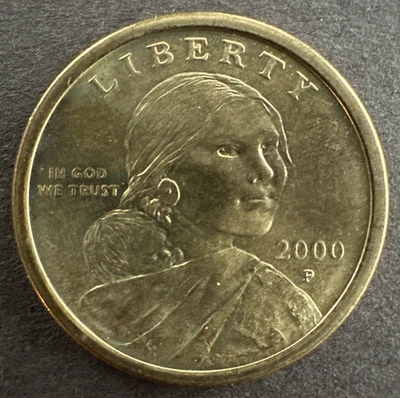 US 2000-P Sacagawea $1 Dollar Coin Mint State 66+ - Image 1 of 2
