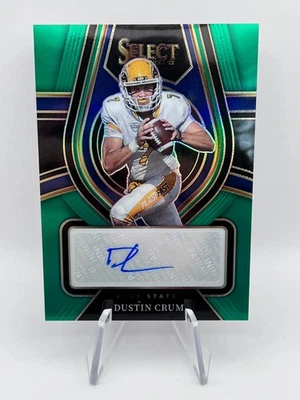 Dustin Crum - 2022 Select Draft Picks Rookie Auto Green Prizm 2/5 Kent St RC SSP - Image 1 of 4