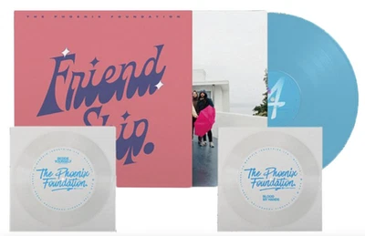 THE PHOENIX FOUNDATION - Friend Ship Dinked Blue Vinyl LP + 2 Flexidiscs. New - Image 1 of 3