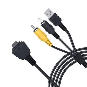 Cable de carga de sincronización de datos USB AV para Sony VMC-MD1 DSC-W70 H9 DSC-W120 W90 T700 P150 - Imagen 1 de 3