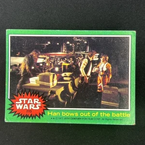 Star Wars Topps 1977 Trading Card #215 Han Bows Out of the Battle - Picture 1 of 2