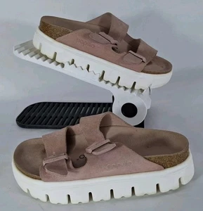 Birkenstock Papillio Arizona Chunky Suede Open-Toe Sandalen Soft Pink EU 36 US 6  - Bild 1 von 10