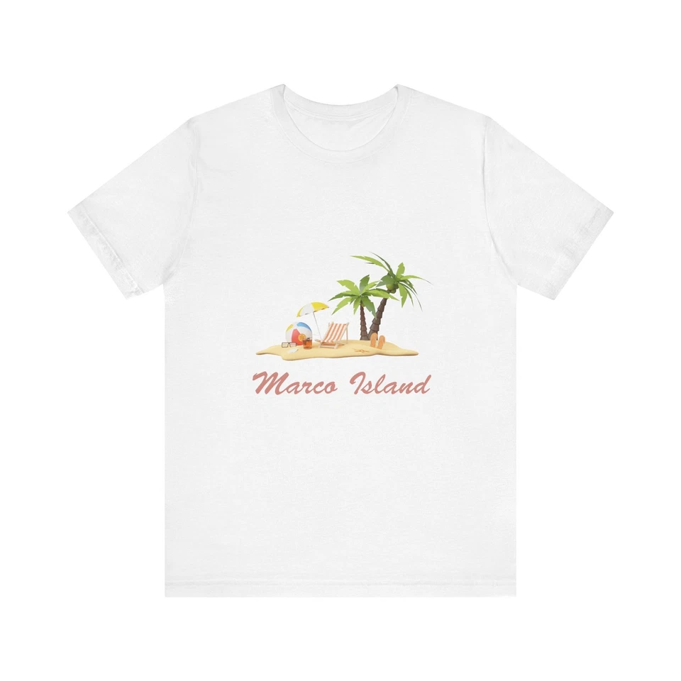 Camiseta Marco Island Beach Scene | Palmeras, arena, paraguas Foto 1 de 1