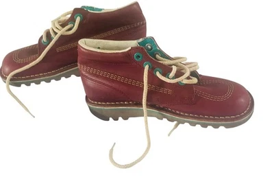 Kickers Mujer Botas Talla 7 Rojo Oscuro Ver Última Foto Foto 1 de 4