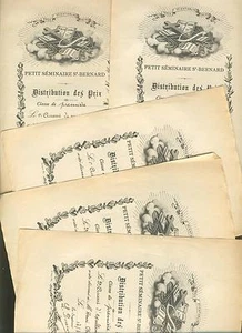 5 diploma sheets - award / distribution of antique prizes - 1934 -- - Picture 1 of 1