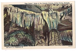 1954 Pipe Organ CASCADE CAVERNS Carter Co Kentucky Postcard KY Rock Formations - Picture 1 of 2