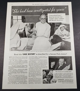 1932 Fleischmann's Yeast She Had Been Constipated For Years Doctor Xray Print Ad - Picture 1 of 1