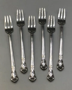 Chateau Rose by Alvin Sterling Silver set of 6 Cocktail Forks 5 5/8" - Picture 1 of 4